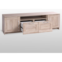 Тумба для ТВ Гуд ЛАКК СИРИУС 2 двери и 2 ящика, 156x41x47 см, бежевая, дуб сонома 2.02.03.330.3
