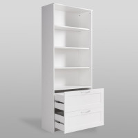 Стеллаж Гуд ЛАКК СИРИУС 2 ящика, 78x34x190 см, белый 2.02.07.110.1