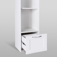 Стеллаж Гуд ЛАКК СИРИУС 1 ящик, 39x34x190 см, белый 2.02.07.130.1