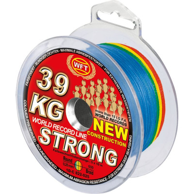 Плетеная леска WFT KG STRONG Multicolor 1D-C-822-025