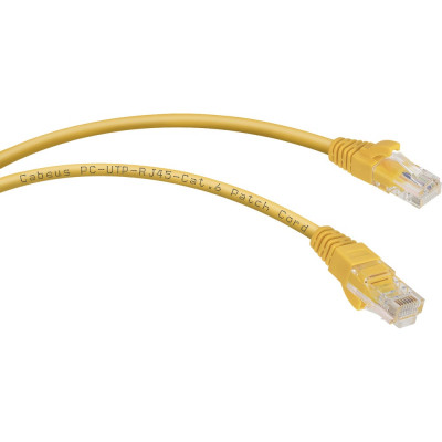 Неэкранированный патч-корд Cabeus PC-UTP-RJ45-Cat.6-0.3m-YL