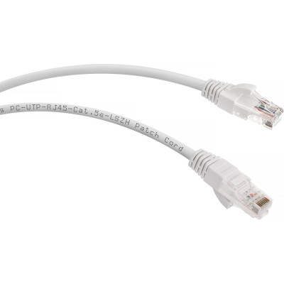 Неэкранированный патч-корд Cabeus PC-UTP-RJ45-Cat.5e-0.3m-WH-LSZH