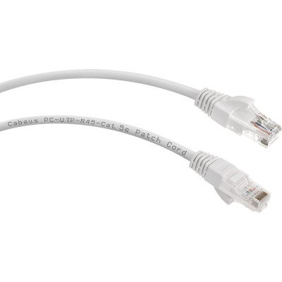 Неэкранированный патч-корд Cabeus PC-UTP-RJ45-Cat.5e-2m-WH