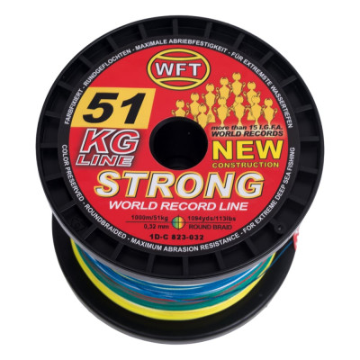Плетеная леска WFT KG STRONG Multicolor 1000/032 1D-C-823-032