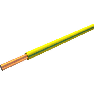 Провод iTOK ПуВнг(А)-LS 1x4 ГОСТ желто-зеленый (100 метров) i-KPP-PUVNG-LS-140-100-Y/G
