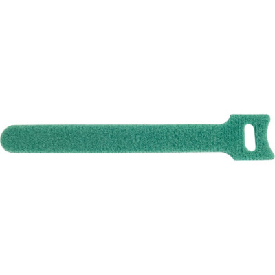 Хомут для кабеля Cabeus липучка с мягкой застежкой, 135x14 мм, зеленый, 10 шт. CLAMP-135-GN