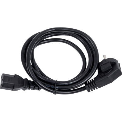 Кабель питания GoPower евровилка cee 7/7-c13 (f) 1.8м пвх 0.75мм черный 00-00024054