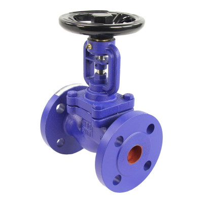 Клапан запорный сильфонный DN.ru V234A Ду32 Ру16 чугунный, фланцевый D090-00710