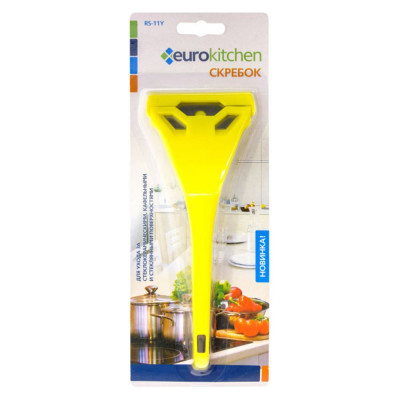 Скребок для чистки стеклокерамики EUROKITCHEN желтый RS-11Y