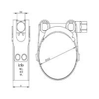Силовой хомут KALE CLAMP KALE GBS HD 21-23/18 W1 уп. (10шт.) 21-23 HD181