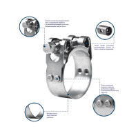 Силовой хомут KALE CLAMP KALE GBS HD 27-29/18 W1 уп. (10шт.) 27-29 HD181