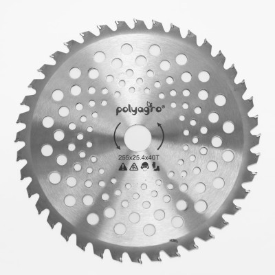 Диск для триммера 255x25.4х1.2 мм, 40 зубьев POLYAGRO 7706120