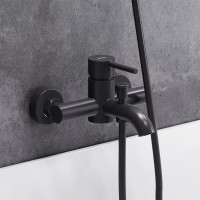 Смеситель для ванной и душа Damixa Scandinavian Pure чёрный 361000300