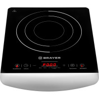 Индукционная настольная плитка BRAYER 2801BR 1 конфорка, 2000 Вт, закаленное стекло, сенсорное управление BR2801