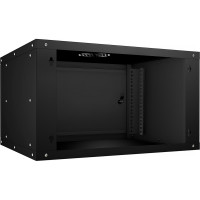 Телекоммуникационный настенный шкаф Cabeus 19" 6U, серия LIGHT разборный, цвет черный WSC-05D-6U55/45m-BK