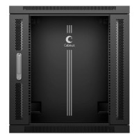 Телекоммуникационный настенный разобранный шкаф Cabeus 19" 15U цвет черный SH-05F-15U60/45-R-BK