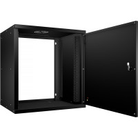 Телекоммуникационный настенный шкаф Cabeus 19" 12U, серия LIGHT разборный, цвет черный WSC-05D-12U55/45m-BK