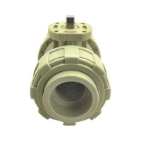 Двухходовой шаровой кран TECHNO 2040-PP полипропиленовый, под привод, DN40, рабочая температура -10~60C 650240