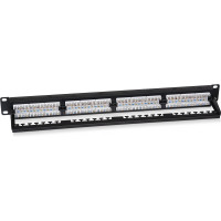 Патч-панель IDC Cabeus 19" (1U), 24 порта RJ-45, категория 6, Dual IDC, с задним кабельным организатором, new PL2-24-Cat.6-Dual