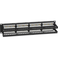 Патч-панель IDC Cabeus 19" (2U), 48 портов RJ-45, категория 6, Dual IDC, с задним кабельным организатором PL2-48-Cat.6-Dual