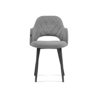 Стул Woodville Гутрид ромбы спереди серый, черный 504185