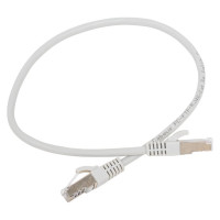 Экранированный патч-корд Cabeus F/UTP, категория 5е, 2xRJ45/8p8c, серый, PVC, 0.5м PC-FTP-RJ45-Cat.5e-0.5m