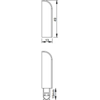 Автоматический накладной порог Athmer M-12 FS silver, silicone L=425 мм, серебристый 82530