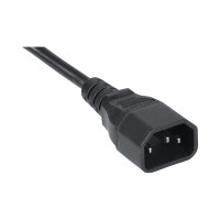 Кабель питания Cabeus монитор-компьютер IEC 320 C13 - IEC 320 C14 (3x0.75), 1.8 м PC-189-VDE-1.8M