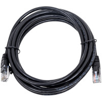 Неэкранированный патч-корд Cabeus U/UTP, категория 5е, 2xRJ45/8p8c, черный, PVC, 3м PC-UTP-RJ45-Cat.5e-3m-BK
