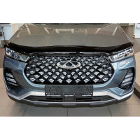 Дефлектор капота Chery Tiggo 7/7 Pro, 2020-, темный Sim NLD.SCRTIG72012
