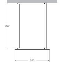 Душевая перегородка Cezares LIBERTA-L-2-90-120-C-NERO