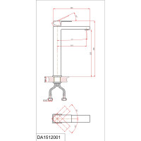 Смеситель для раковины высокий DQ Bayern.Liszt DA1512005