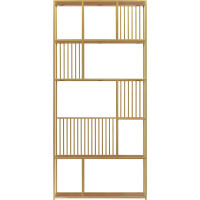 Стеллаж GreenWeen SOHO, золотой каркас, полки ЛДСП Робиния, 1920x900x300 GW-ST-SOHO-G-LD-R