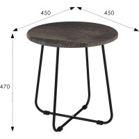 Журнальный стол Мебелик BeautyStyle 14 дуб маррон/черный 8462