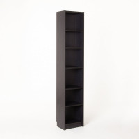 Стеллаж Гуд ЛАКК Варма 6 полок, 38x198x28, шпон ясень, черный S00333