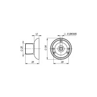 Поворотная ручка ARMADILLO BKW8.R.LD54 (BKW8) CP-8 хром 15616