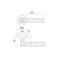 Раздельная ручка ARMADILLO R.LD54.Eridan37 (Eridan LD37) SN/CP-3 матовый никель/хром TECH (кв. 8x140) 31857