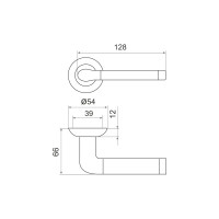 Раздельная ручка ARMADILLO (Stella LD28) SN/CP-3 матовый никель/хром TECH (кв. 8x140) R.LD54.Stella 31869