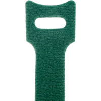 Хомут для кабеля Cabeus липучка с мягкой застежкой, 210x14 мм, зеленый, 10 шт. CLAMP-210-GN