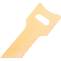 Хомут для кабеля Cabeus липучка с мягкой застежкой, 135x14 мм, желтый, 10 шт. CLAMP-135-YL