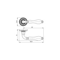 Раздельная ручка ARMADILLO R.CL55.Silvia (Silvia CL1) AS/СRP-109 античное серебро/кракелюр 33745