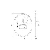 Накладка на сувальдный замок FUARO (ESC 476) с шторкой GP латунь ESC.S-lift.SF/OV.476 27951