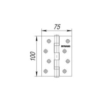 Универсальная петля FUARO WAB (2BB 100x75x2,5) матовая бронза (2 шт) IN4200U 29197