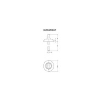 Поворотная ручка FUARO BKW8x75.R.AR54 (BKW8x75 AR) CP-8 хром 30373