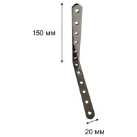 Соединительный уголок ALDEGHI LUIGI SPA 150x150x20x2,5 мм, нержавеющая сталь 779IN15_P8