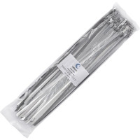 Неразъемная стальная коррозионно-стойкая стяжка Cabeus нержавеющая сталь 304L, 350x4.6x0.3 мм, 100 шт. MTL-350