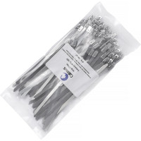 Неразъемная стальная коррозионно-стойкая стяжка Cabeus нержавеющая сталь 304L, 150x4.6x0.3 мм, 100 шт. MTL-150