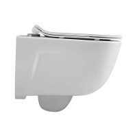Подвесной унитаз VINCEA Idea безободковый, цвет белый, ультратонкое soft-close сиденье VT1-33