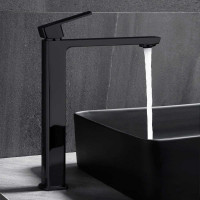 Смеситель для накладной раковины VINCEA Next однорычажный, черный VBF-1N2MB