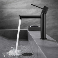 Смеситель для раковины VINCEA Desire однорычажный, черный VBF-1D1MB